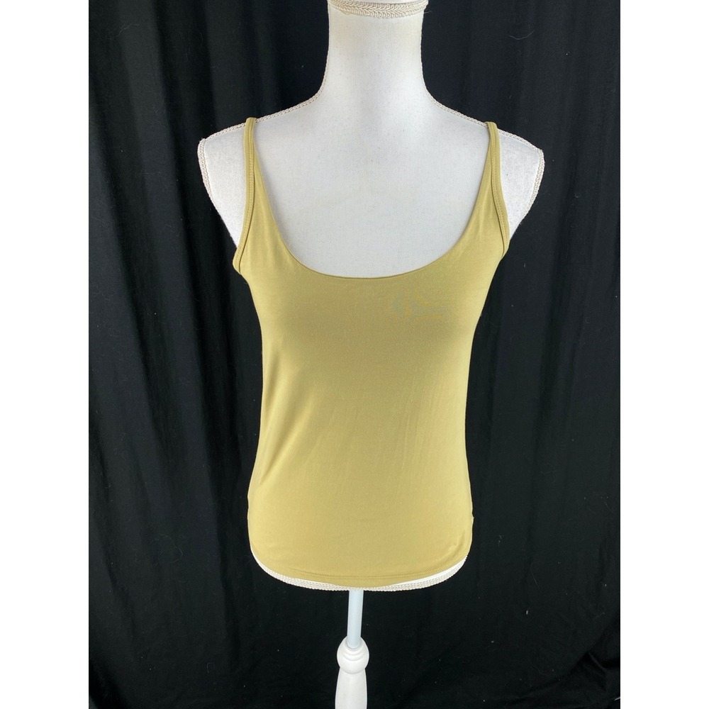 Sundance Catalog M Cami Tank Top Mustard Sleeveless Yellow Stretch